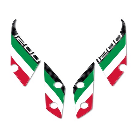 ADESIVI 3D LATERALI TRICOLORE ITALIA PER MOTO DUCATI MULTISTRADA 1200 2010-2014